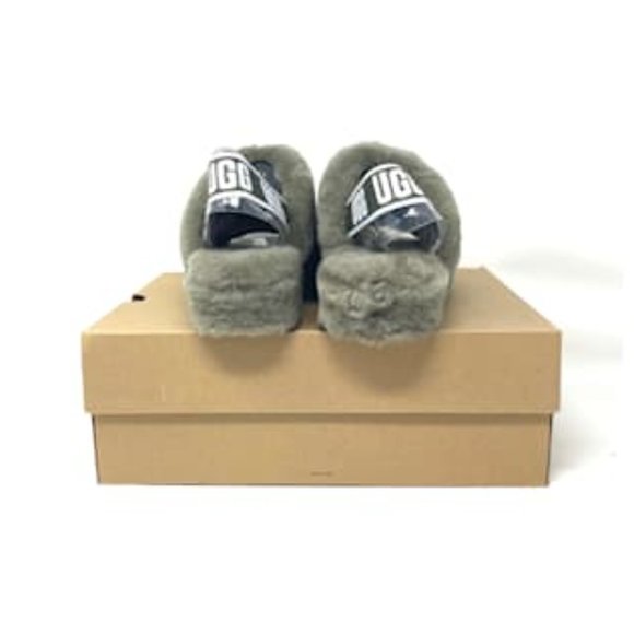 💖MEGA SALE💖UGG  BTOL FLUFF YEAH Slides BURNT OLIVE Women's  1095119 BTOL - Picture 11 of 13